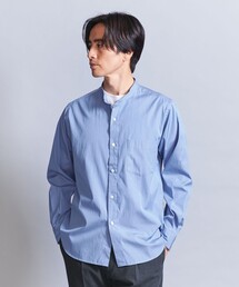 シャツ 70/2 ブロード バンドカラー リラックスレギュラー シャツ メンズ｜ZOZOTOWN Yahoo!店