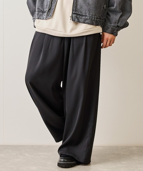 JUNRED スラックス 3タックスーパーワイドパンツ メンズ