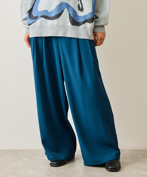 JUNRED スラックス 3タックスーパーワイドパンツ メンズ