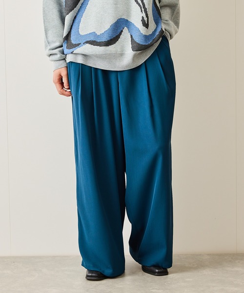 JUNRED スラックス 3タックスーパーワイドパンツ メンズ