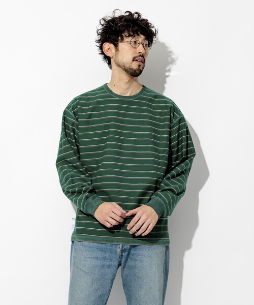 everyone ボーダーロングスリーブTシャツ 値下げ】everyone ボーダーロングスリーブTシャツ グレー サイズ