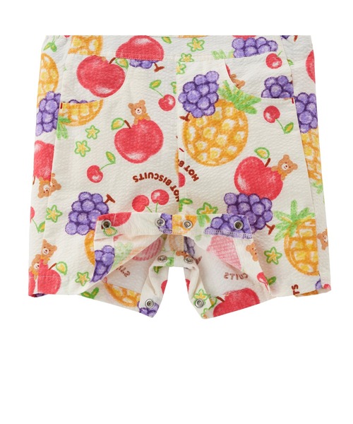 サロペット オーバーオール 「ビーンズ×フルーツシリーズ」5分丈オーバーオール キッズ 子供服 男の子 女の子の画像