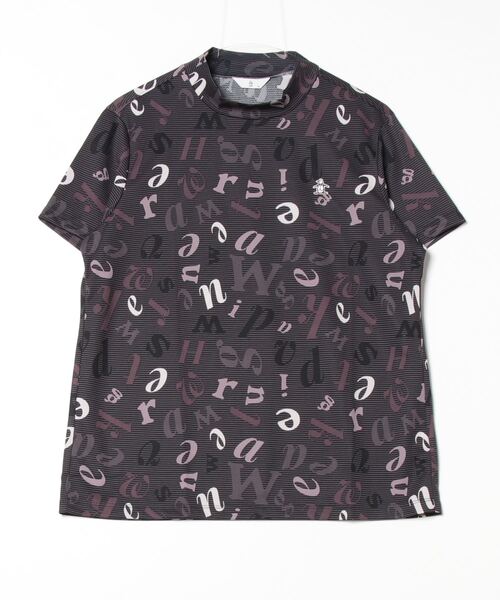 Munsingwear tシャツ SUNSCREEN ロゴプリントモックネック半袖