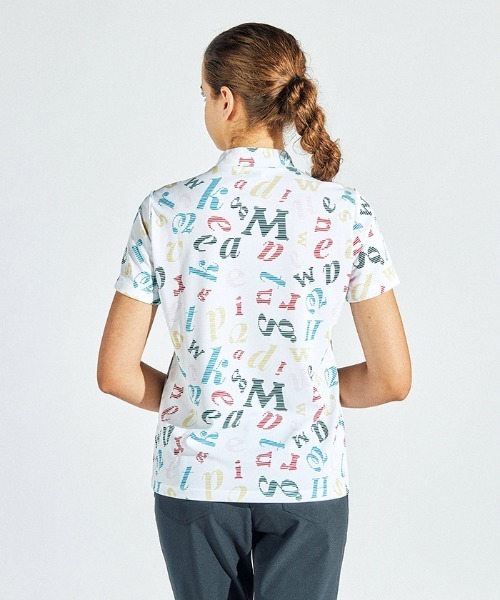 Munsingwear tシャツ SUNSCREEN ロゴプリントモックネック半袖