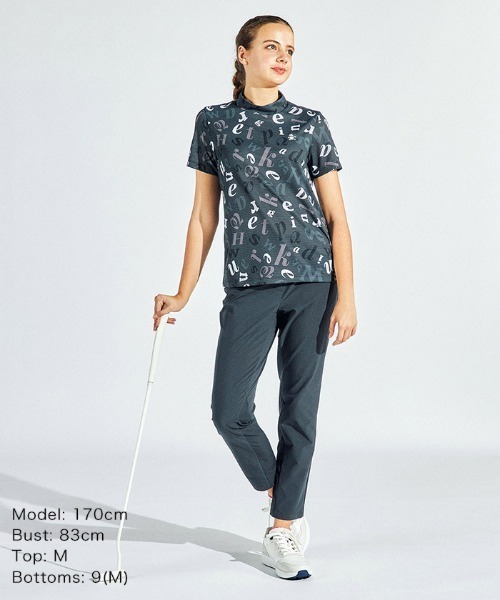 Munsingwear ロゴ ハイネック 半袖tシャツ Munsingwear tシャツ SUNSCREEN ロゴプリントモックネック半袖