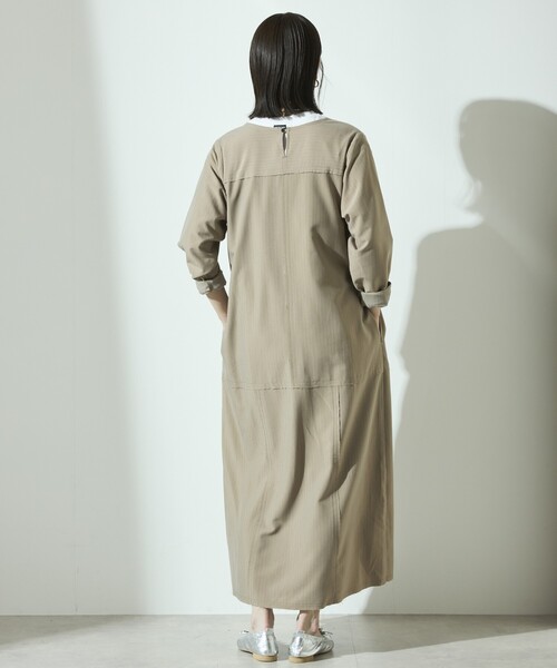 Firsthand ロングワンピース Firsthand/インド ギャザーフリルワンピース / フレンチスリーブ