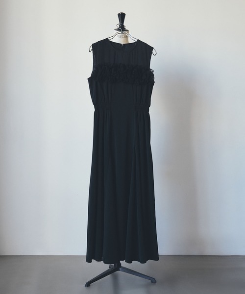 VIS（ビス） ワンピース 「VIS DRESS」チュールフラワードッキング