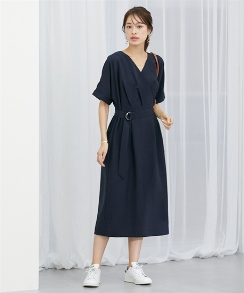 7days Life Styling ワンピース 夏 半袖 「UVカット/接触冷感」麻調