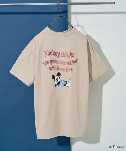 tシャツ 「別注」フロッキーMICKEYTシャツ レディース Disney tシャツ 「Disney」別注 Mickey＆Friends ミッキー
