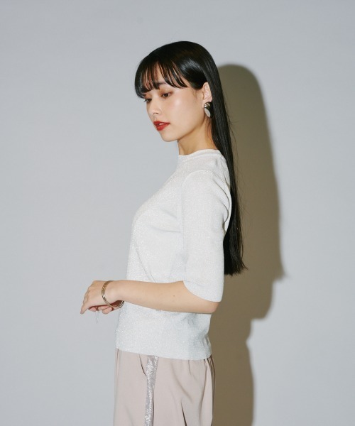 tシャツ (CREOLME)ラメシアープルオーバー レディース 楽天市場】ラメシアープリーツトップス プルオーバー レディース