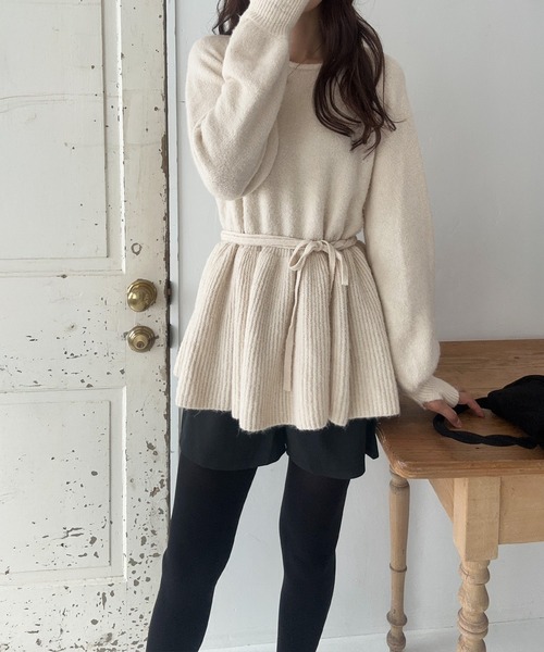 「LAUIR」 長袖ニット MEDIUM ブラック レディース_画像8