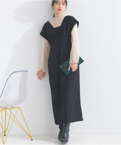 OandI（オーアンドアイ） ワンピース シアートップス＋Vライン