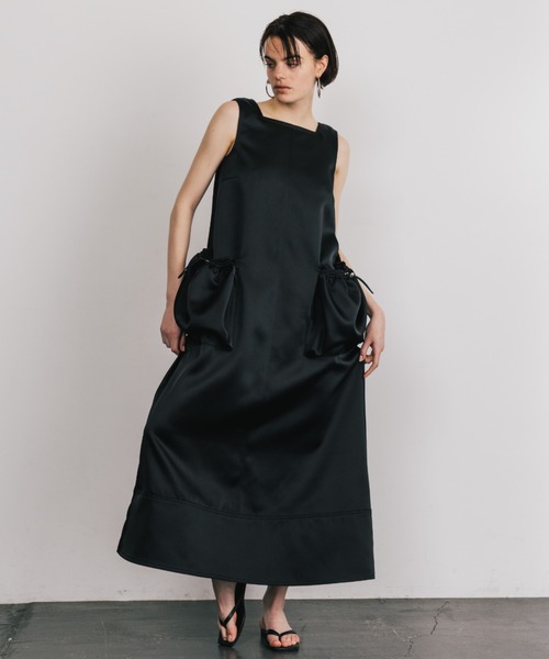 edit&co Back Satin Tent Dress ワンピース CREDONA（クレドナ） ワンピース TENT DRESS/テントドレス : ZOZOTOWN