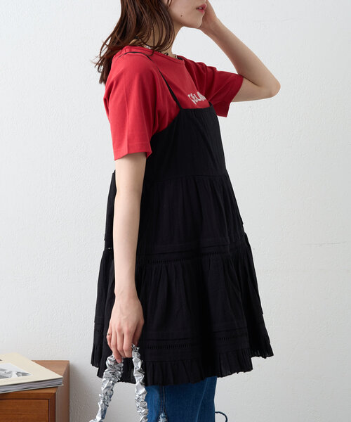 未使用/チュニックトップス/ミニワンピ／トップスワンピ w closet チュニック コットンフリルミニワンピ : ZOZOTOWN