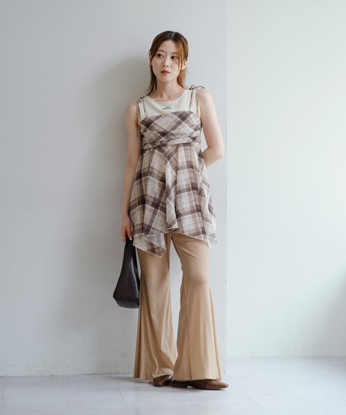 Kastane チュニック チェックアシメチュニック : ZOZOTOWN Yahoo