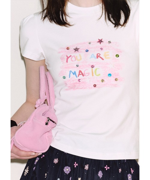 tシャツ クレヨンレタリングプリント Tシャツ FC25S209「Fano Studios」「2025SS」 レディース メンズ