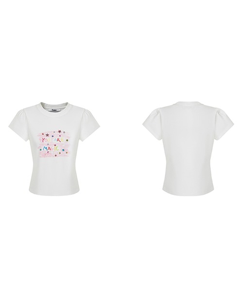 tシャツ クレヨンレタリングプリント Tシャツ FC25S209「Fano