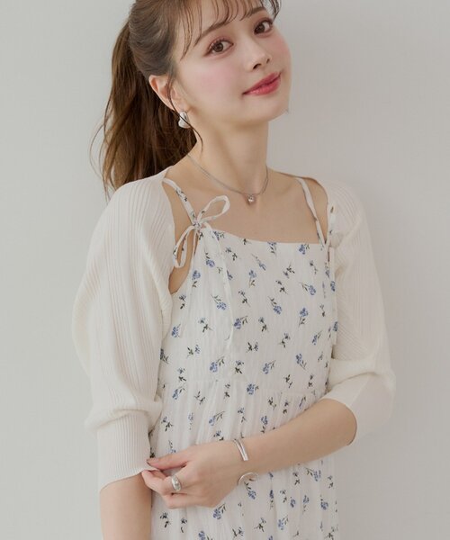 ♡　 バズリアイテム　CHICO タグ付き　フロントリボンボレロデザインT セール】【6色展開】フロントリボンボレロデザインT（Tシャツ