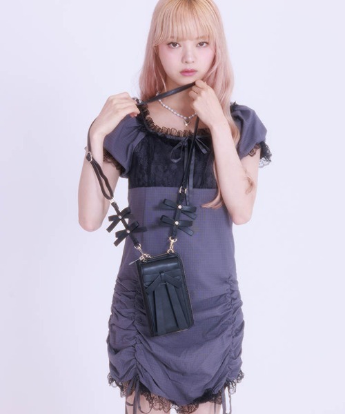 Fickle Bebe ショルダーバッグ バッグ FBリボンマルチ