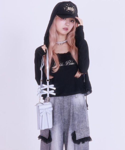 Fickle Bebe FBリボンマルチショルダー　バッグ　ポーチ　スマホ FBリボンマルチショルダー | FICKLE BEBE