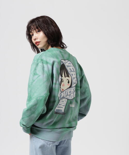 トレーナー スウェット overprint/オーバープリント/TIE DYE SCARF SWEAT SHIRTS レディース メンズ