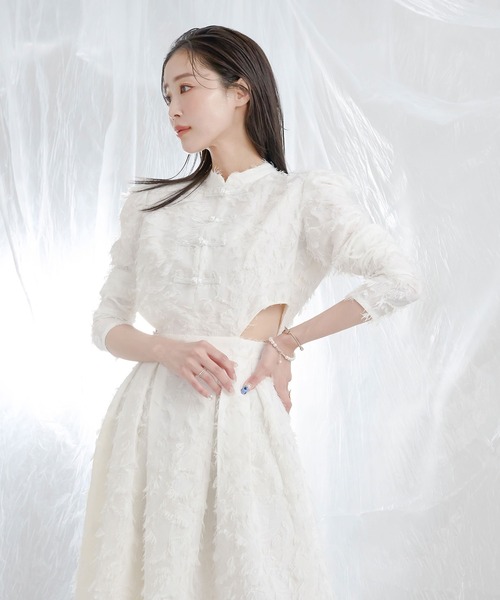 qumerry.」 長袖ワンピース MEDIUM ライトホワイト レディース