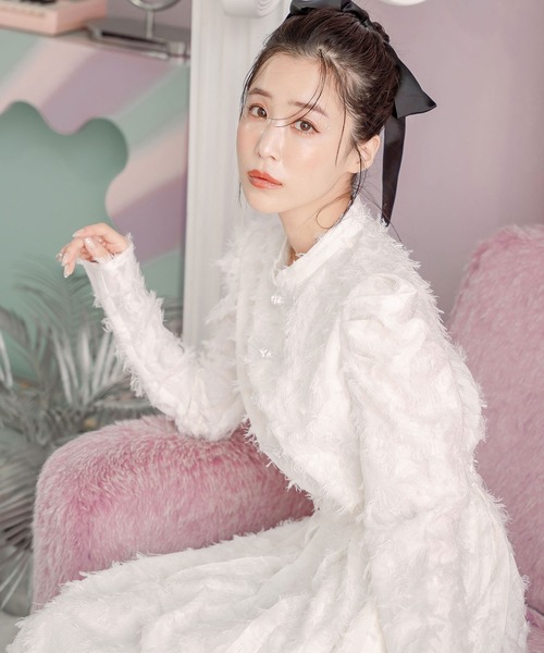 ワンピース QUUU qumerry.」 長袖ワンピース MEDIUM ライトホワイト レディース