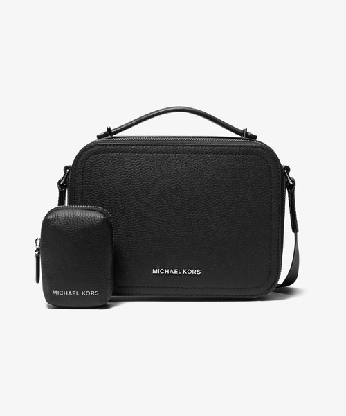 MICHAEL KORS ショルダーバッグ HUDSON ペブルレザー クロス