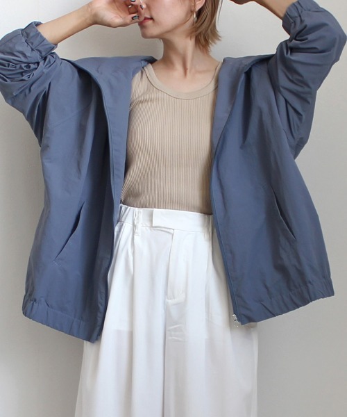 「Emma（SELECT LEVERY）」 「nod」ナイロンブルゾン LARGE アイボリー レディース