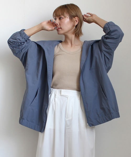 「Emma（SELECT LEVERY）」 「nod」ナイロンブルゾン LARGE アイボリー レディース