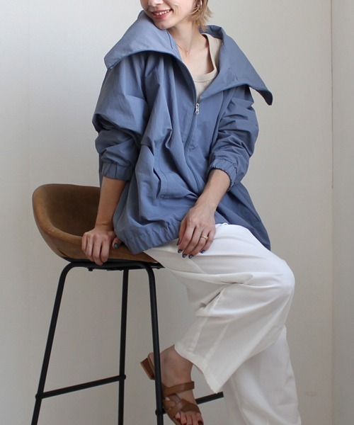 「Emma（SELECT LEVERY）」 「nod」ナイロンブルゾン LARGE アイボリー レディース