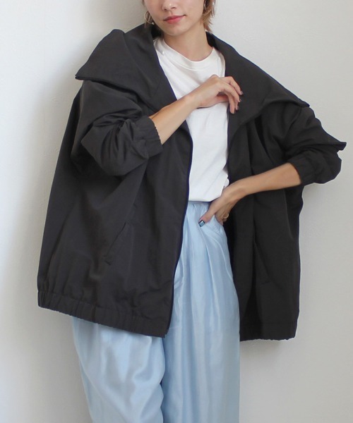 「Emma（SELECT LEVERY）」 「nod」ナイロンブルゾン LARGE アイボリー レディース