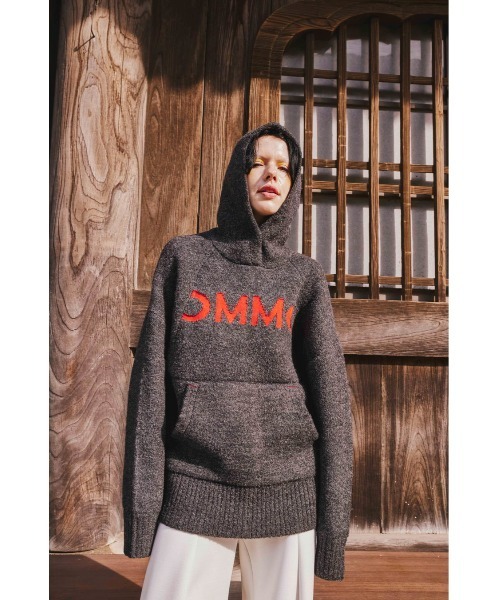 ニット セーター CURL KNIT HOODIE レディース