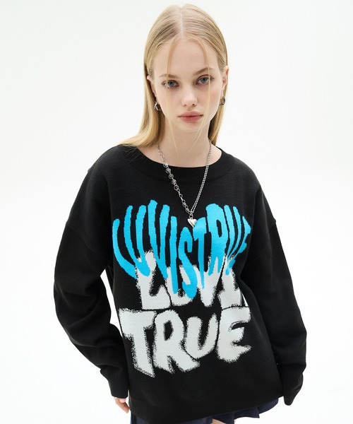 ニット セーター VL GRAPHICS LOGO KNIT レディース