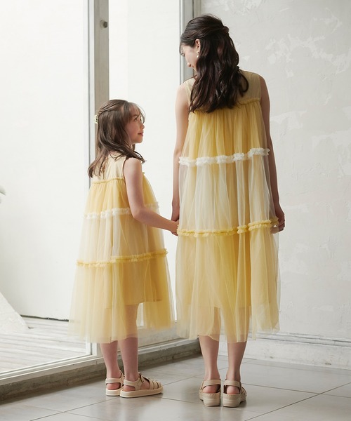 DRESCCO（ドレスコ） ワンピース イエローティアードワンピース キッズ