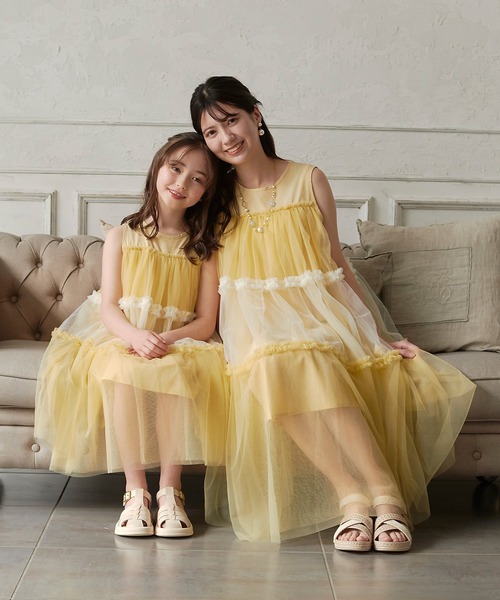 DRESCCO（ドレスコ） ワンピース イエローティアードワンピース キッズ