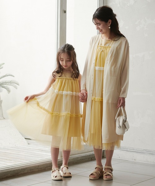 DRESCCO（ドレスコ） ワンピース イエローティアードワンピース キッズ