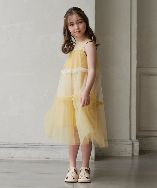 DRESCCO（ドレスコ） ワンピース イエローティアードワンピース キッズ