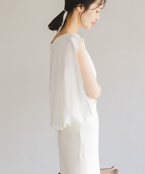 【NOBLE×L’AUBE BLANC】バルーンケープブラウス ノーブル NOBLE 【NOBLE×L'AUBE BLANC】バルーンケープブラウス