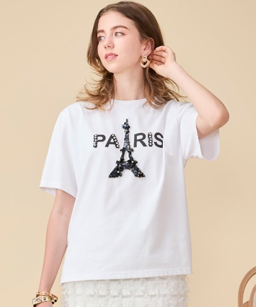 Chesty（チェスティ） tシャツ PARIS Tシャツ/パリ（ブラック