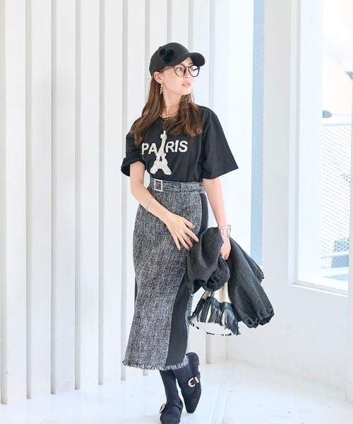 Chesty（チェスティ） tシャツ PARIS Tシャツ/パリ（ブラック