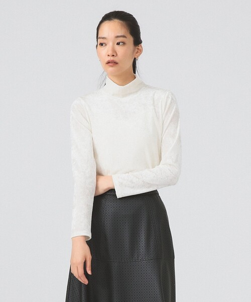 Ray BEAMS（レイ ビームス） tシャツ ベロア チュール ハイネック