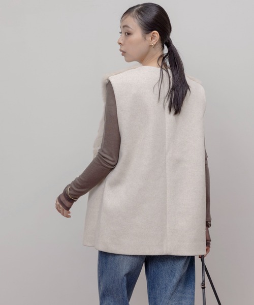 Eimee Law（エイミーロウ） ベスト ジレ ファー＆メルトンボクシィジレ