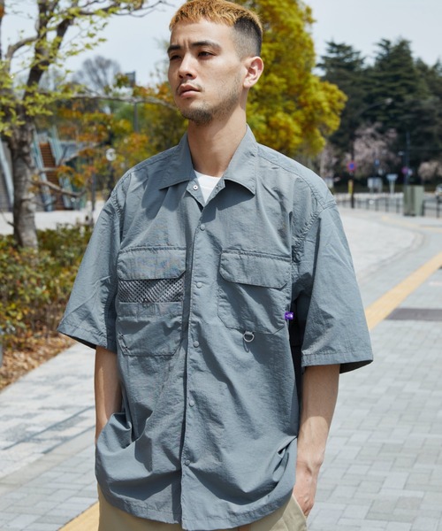 THE NORTH FACE purple label 半袖シャツ M サイズ THE NORTH FACE PURPLE LABEL 「THE LABEL」 半袖シャツ M