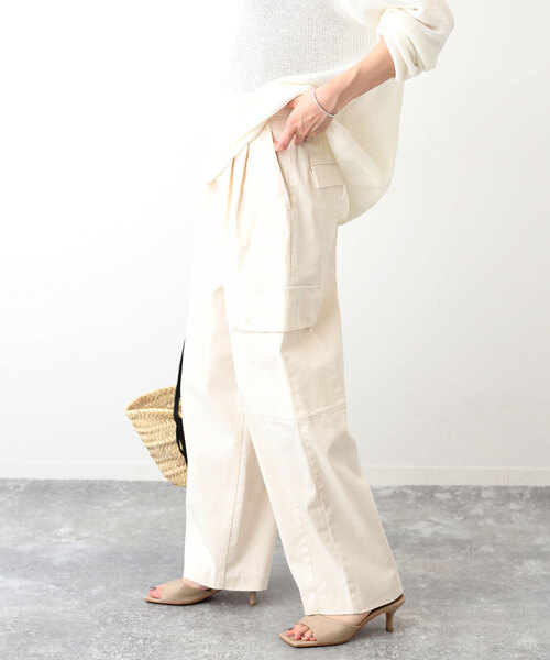 「SLOBE IENA」 カーゴパンツ 36 ホワイト レディース