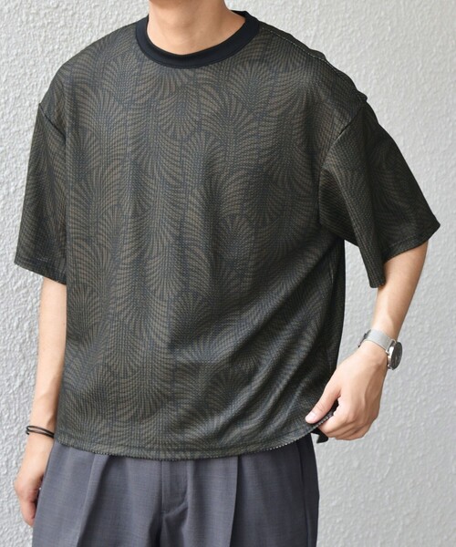 SHIPS any tシャツ any: ワッフル リラックス クルーネック Tシャツ