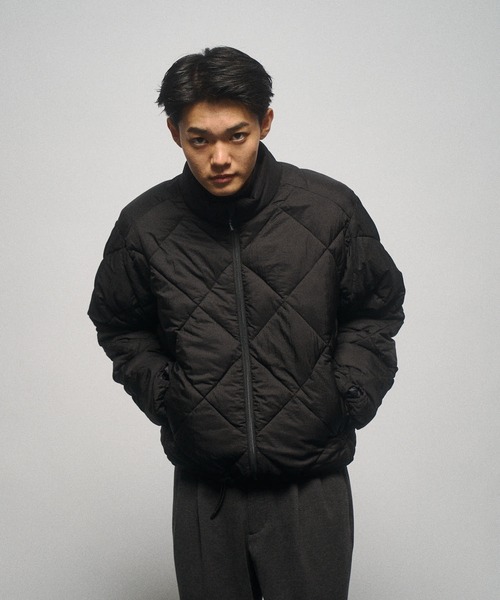 【完売品】THE BOLDMAN ショートパフブルゾン カーキ ダウン M セール】Short Puff Blouson / ショートパフブルゾン（ダウン