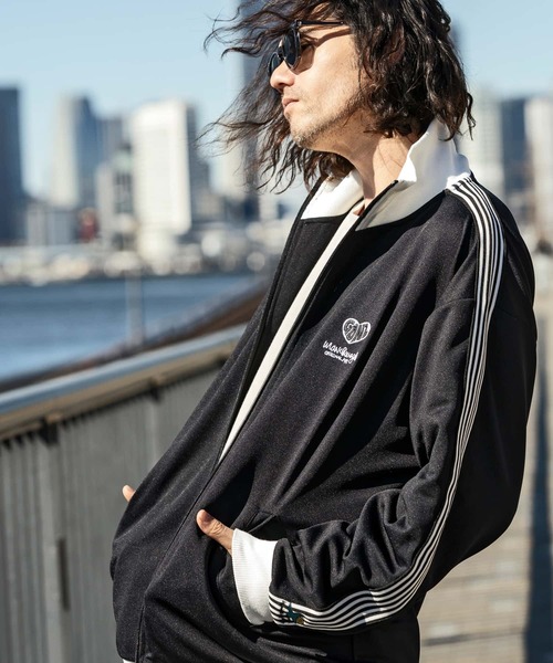 Mark Gonzales」 ジャージブルゾン L ベージュ メンズ ラザル Lazar  