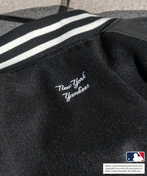 Perushu スタジャン「MLBコラボ」 X-LARGE ブラック メンズ : ZOZOTOWN