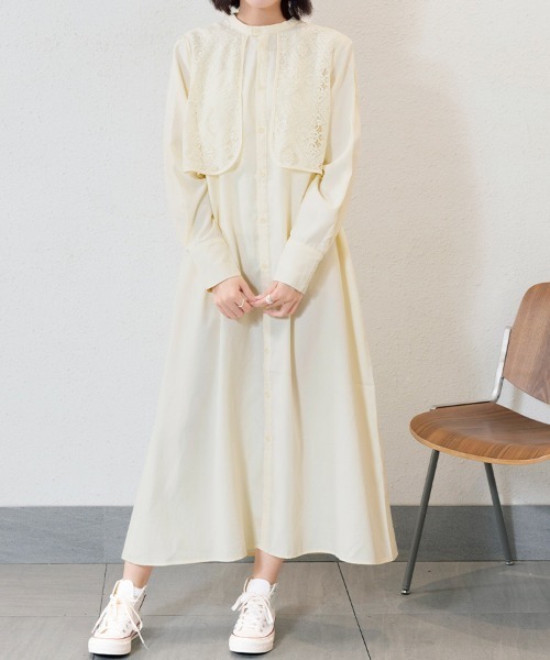 ワンピース バンドカラーワンピース | ブランド登録なし | 01